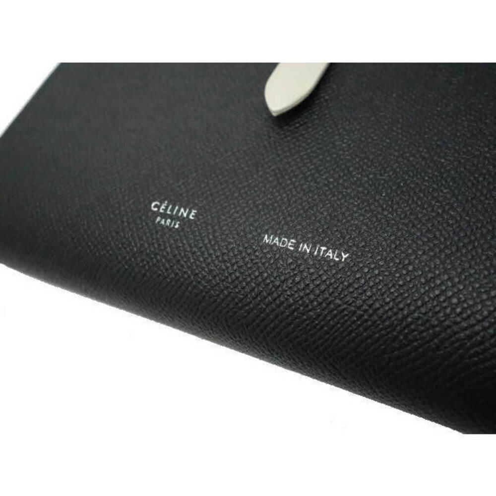 Celine Multi Function Wallet Black Beige Calfskin… - image 5